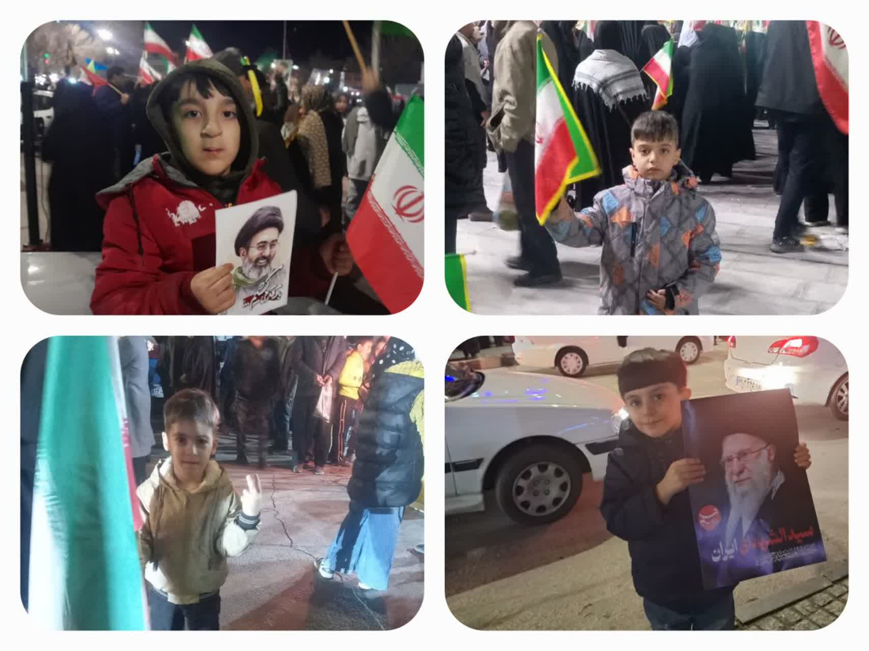 حضور پر شور دانش آموزان مجموعه مدارس موسسه در تجمعات شبانه مردمی